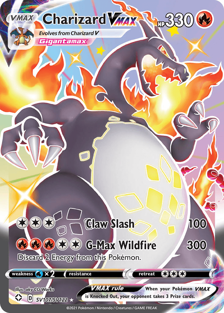 Charizard VMAX SV107 Pokémon trading card